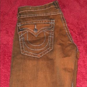 True Religion Rust Orange Jeans